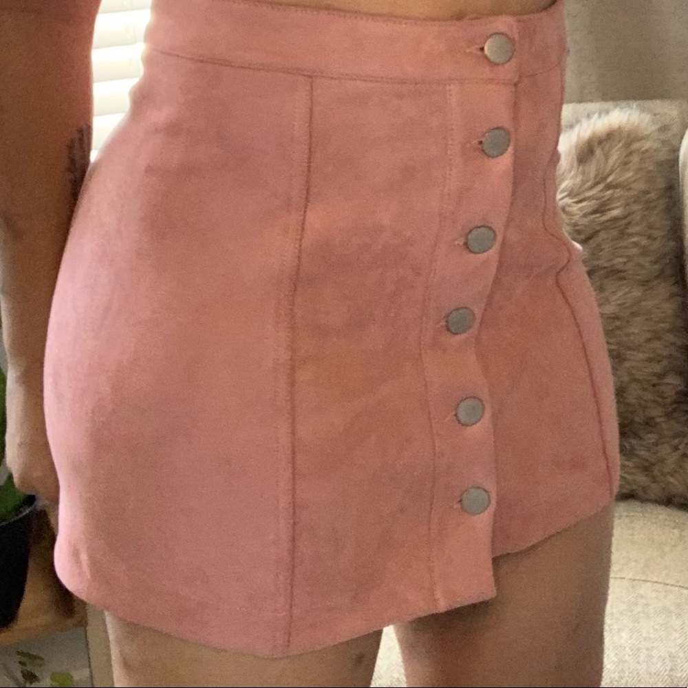 Pink Corduroy Skirt